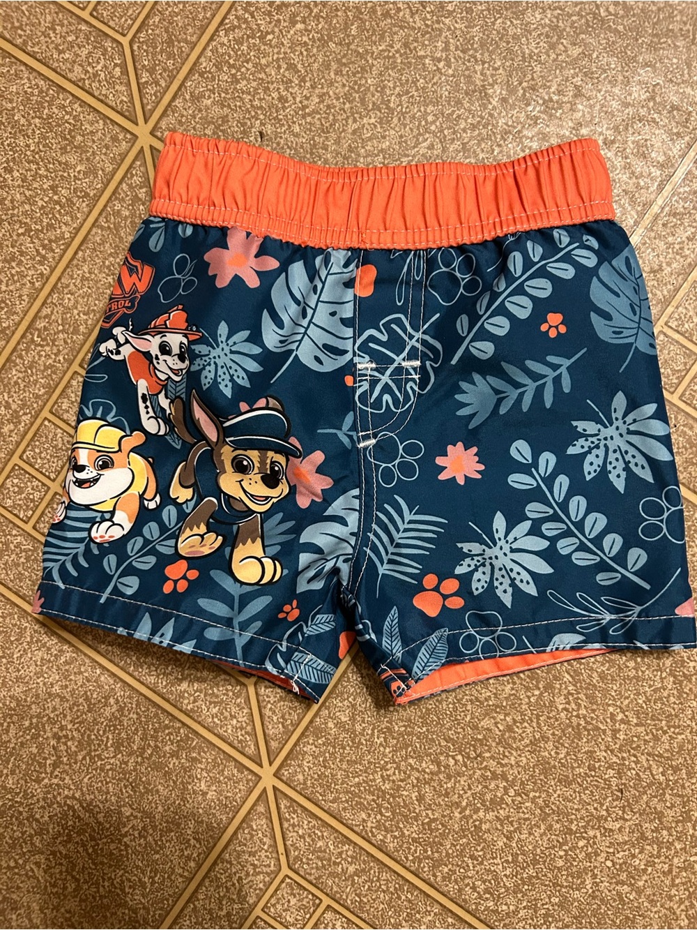 Nickelodeon Paw Patrol Navy and Orange Swim Trunks